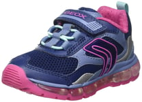 Geox J Android Girl D Shoes, Navy/Fuchsia, 7.5 UK