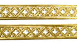 Walter Kunze Design Dresden Trim Border Gothic Quadrofoil Strips, 1/2-Inch, Gold