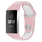INF Fitbit Charge 3 Armband I Silikon Rosa/vitt - S Rosa/vit