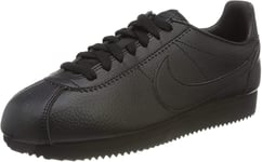 Nike Men's Classic Cortez Leather Running Shoes, Black (Black/Black-Anthracite), 12 UK (47.5 EU)