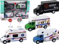 Leantoys Camper Truck Glassbil Med Friktionsdrift 1:87 A