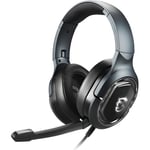MSI IMMERSE GH50 Gaming Headset - USB-headset med kabel med löstagbar mikrofon och 16M färgbakgrundsbelysning
