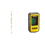 DeWalt DE0882-XJ 1/4-inch Floor to Ceiling Laser Pole & Green Line Laser Detector Upto 50M Working Range DE0892G