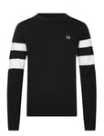 Tipped Sleeve Jumper Black Fred Perry