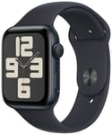 Apple Watch SE 44mm Alu Case/Midnight Sport Band 2023 - M/L Black Medium