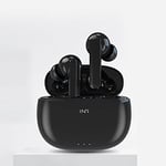 SyncMiTT Wireless Earbuds, ANC Active Noise Cancellation Bluetooth Headphones with Immersive Deep Bass, IPX5 Waterproof, 4 Built-in Mics Wireless Earphones for Clear Calls in Work (Matte Black)