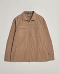 Barbour Lifestyle Glendale Cotton Zip Overshirt Military Brown