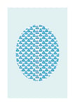 Komar Shelly Patterns Aqua – Taille : 50 x 70 cm Impression d'art (sans cadre) Pure Boutique