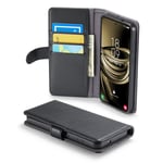 Mobique Samsung Galaxy S25 Plus Plånboksfodral i Äkta Läder, Svart