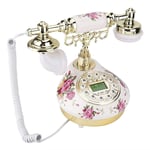 Yunir Imitation Antique Telephone, MS-9101 FSK and DTMF Caller ID Vintage Retro Telephone with Hands-free Backlight Function for Home/Hotel