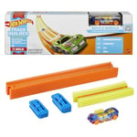 Hot Wheels Track Builder Unlimited Basic Track Pack Starter Set for Add-On Builds with 10 Track Pieces, 9 Connectors & One 1:64 Scale Hot Wheels Car for Kids Aged 6 Years Old & Up, GVG13