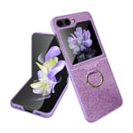 Glitter Sormuskotelo Samsung Galaxy Z Flip 5 - Violetti