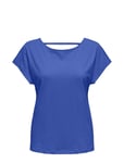 ONLY Onlmay Life S/S Open Back Top Box Jrs Blå