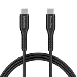 Smartline Strong USB-C til USB-C Kabel 2 Meter - Svart