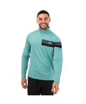 New Balance Mens Accelerate 1/2 Zip Top in Teal - Size X-Small