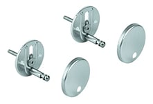 GROHE Set de fixation à visser pour siège et abattant WC Bau ceramic, 2 pièces, vis incluses, système de démontage de l'abattant rapide, chromé, 49529000 (Import Allemagne)