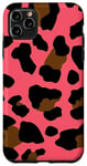Coque pour iPhone 11 Pro Max Imprimé léopard rose fuschia corail élégant guépard pop art