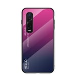 BaiFu Multicolor Case for Oppo Find X2 Pro Case Gradient Clear Tempered Glass Cover Case Compatible with Oppo Find X2 Pro (Rose)