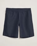 Samsøe Samsøe Smith Cotton/Linen Drawstring Shorts Salute Navy