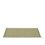 Muuto - Ply rug recycled polyester moss green 200x80cm - Plastmattor - Margrethe Odgaard - Grön