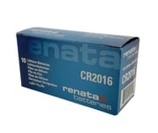 Box of 10 Renata CR2016 lithium battery, 3 V