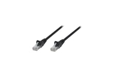 Intellinet Network Patch-kabel, Cat5e, 3m, Svart, CCA, U/UTP, PVC, RJ45, Guldpläterade kontakter, Snagless, Startad, Livstidsgaranti, Polybag - patchkabel - 3 m - sort