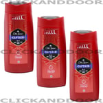 3 X Old Spice Captain Shower Gel & Shampoo For Men, 3-In-1, Value Pack, 675 ML