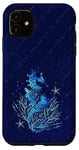 iPhone 11 Turquoise seahorse ocean design Case