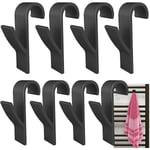 8 st svarta runda radiator krokar, handduks torkställ krok, badrum handduks krok, radiator handduks torkställ krok, handduks torkställ krok