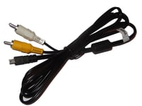 vhbw câble adaptateur AV de 1,5 m compatible avec Nikon Coolpix S2500 S2550 S2600 S2700 S2750 S3000 S3100 S3200 S3300 S3500 S4000 S4100 S4150 S4200