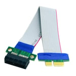 Fauge 2Pcs PCI-E Express 1X to 1X Riser Card Flexible Flat PCI Express 1 to 1X PCI-E Extender Cable