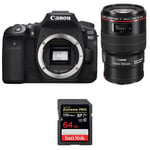 Canon EOS 90D + EF 100mm f/2.8L Macro IS USM + SanDisk 64GB Extreme PRO UHS-I SDXC 170 MB/s | Garantie 2 ans