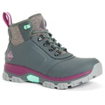 Muck Boots Apex Lace Up Grey Rubber/Neoprene Female Textile/Weather Wellingtons