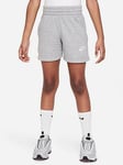 Nike Older Girls Club French Terry Shorts - Dark Grey, Dark Grey, Size Xs=6-8 Years
