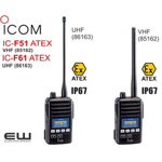 Icom F51 ATEX (VHF) & F61 ATEX (UHF) Håndholdt Radio