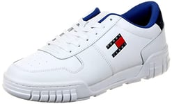 Tommy Jeans Men Cupsole Trainers, White (White), 10.5 UK