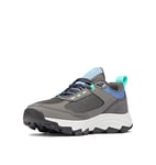 Columbia Women's Hatana Max Outdry Waterproof Low Rise Hiking Shoes, Grey (Dark Grey x Electric Turquoise), 4 UK