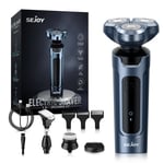 SEJOY 5in1 Electric Shaver Mens Rotary Razor Rechargeable Wet Dry Beard Trimmers