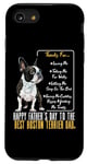 Coque pour iPhone SE (2020) / 7 / 8 Happy Father's Day To The Best Boston Terrier Dad