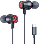 USB C Headphones SUMWE Hi-Fi Immersive Bass Sound Metal Earphones in-Ear Noise Cancelling Type C Earbuds w/Mic for Samsung Galaxy S21/S20/Note10, Google Pixel 5/4/3/2, HUAWEI Mate 40/P30, iPad Pro
