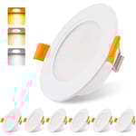 Smal LED-Downlight 230V 5W 6-pack, Inbyggd Taklampa, 4000k LED-Spotlight, IP54 Takspotlight för Badrum Vardagsrum Kök Sovrum
