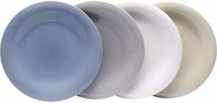 Villeroy and Boch Vivo Colour Loop Dinner Plates Set of 4 Assorted Colours