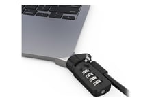 Compulocks Ledge Lock Adapter for MacBook Air 15" M2-M4 with Combination Cable Lock Silver - säkerhetssats för system - kombinationslås