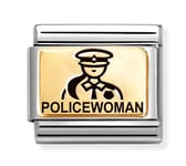 Nomination Composable Classic gold plates Police woman 030166/50