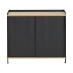Muuto Enfold sideboard 100x45x85 cm Laquered oak-anthracite black