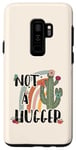 Coque pour Galaxy S9+ Not A Hugger Boho Cottagecore Cactus Floral Rainbow