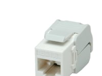 Roline Cat.6 Keystone Jack, Rj-45, Unshielded, Toolless White, Vit