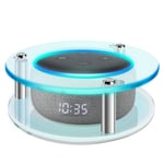 Geekria Acrylic Clear Case for Amazon Echo Dot 3rd Gen with Clock (Clear Round)