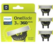Philips OneBlade Replacement | 360 | Pack of 3 (1 Year Supply)