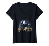 Womens Harry Potter Hogwarts Castle V-Neck T-Shirt